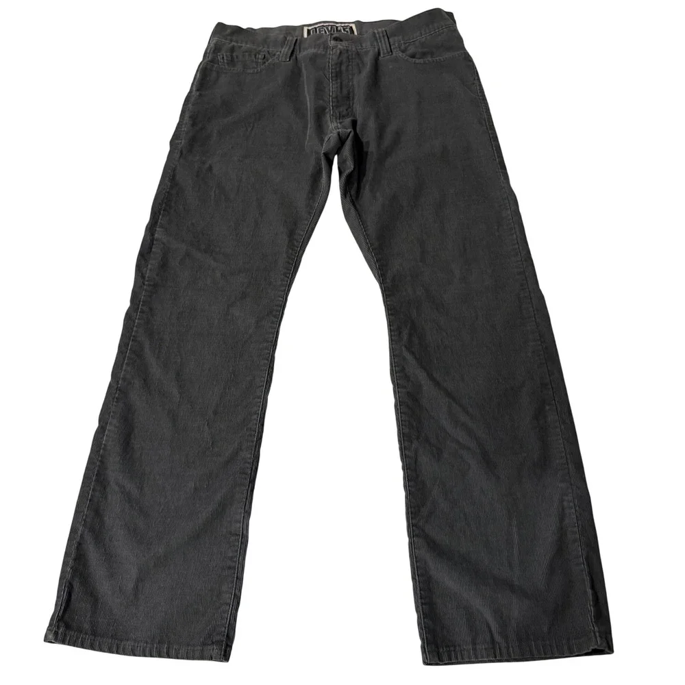 Levis 514 Slim Straight Corduroy Pants Mens 36x30 Charcoal Gray Cotton Blend